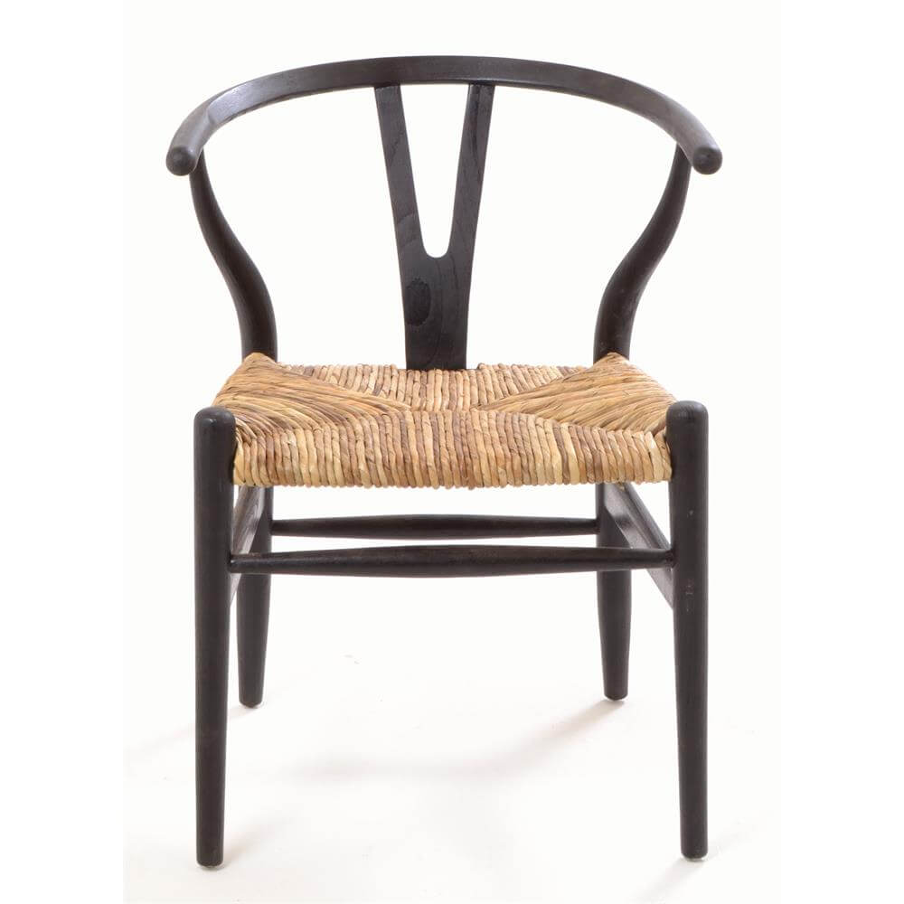 Black Chair with Rush Seat